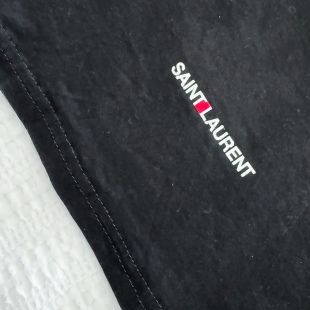 Saint Laurent Black Fitted Crop Top